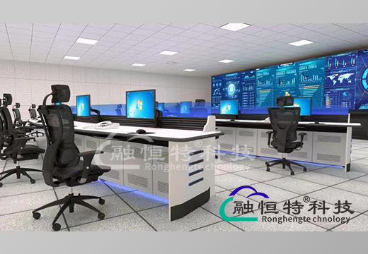 智慧园区监控中心装修设计方案和操作台制作要求-融恒特科技